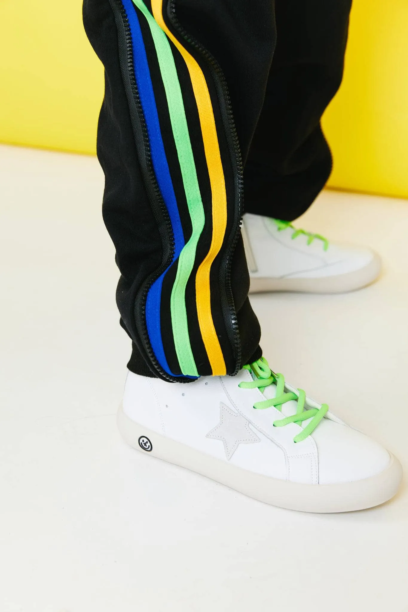 Green Happy Star HighTop Sneaker