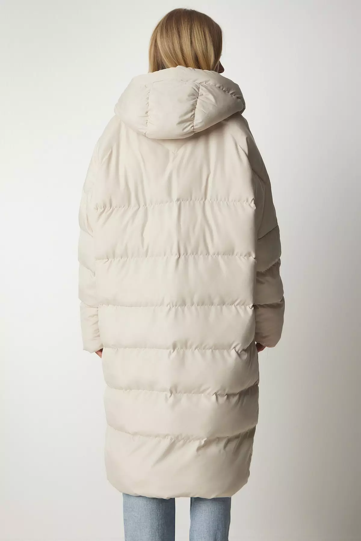 Happiness Istanbul Hooded Long Inflatable Coat