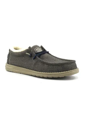 HEY DUDE Wally Sneaker Vela Pelo Uomo Choco Grigio 40465-2YX