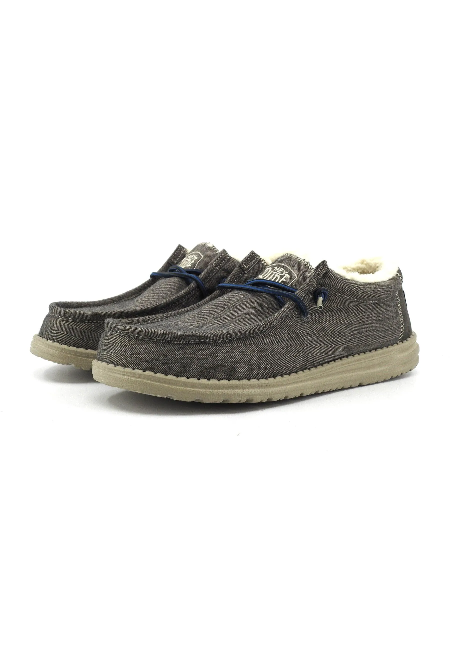 HEY DUDE Wally Sneaker Vela Pelo Uomo Choco Grigio 40465-2YX