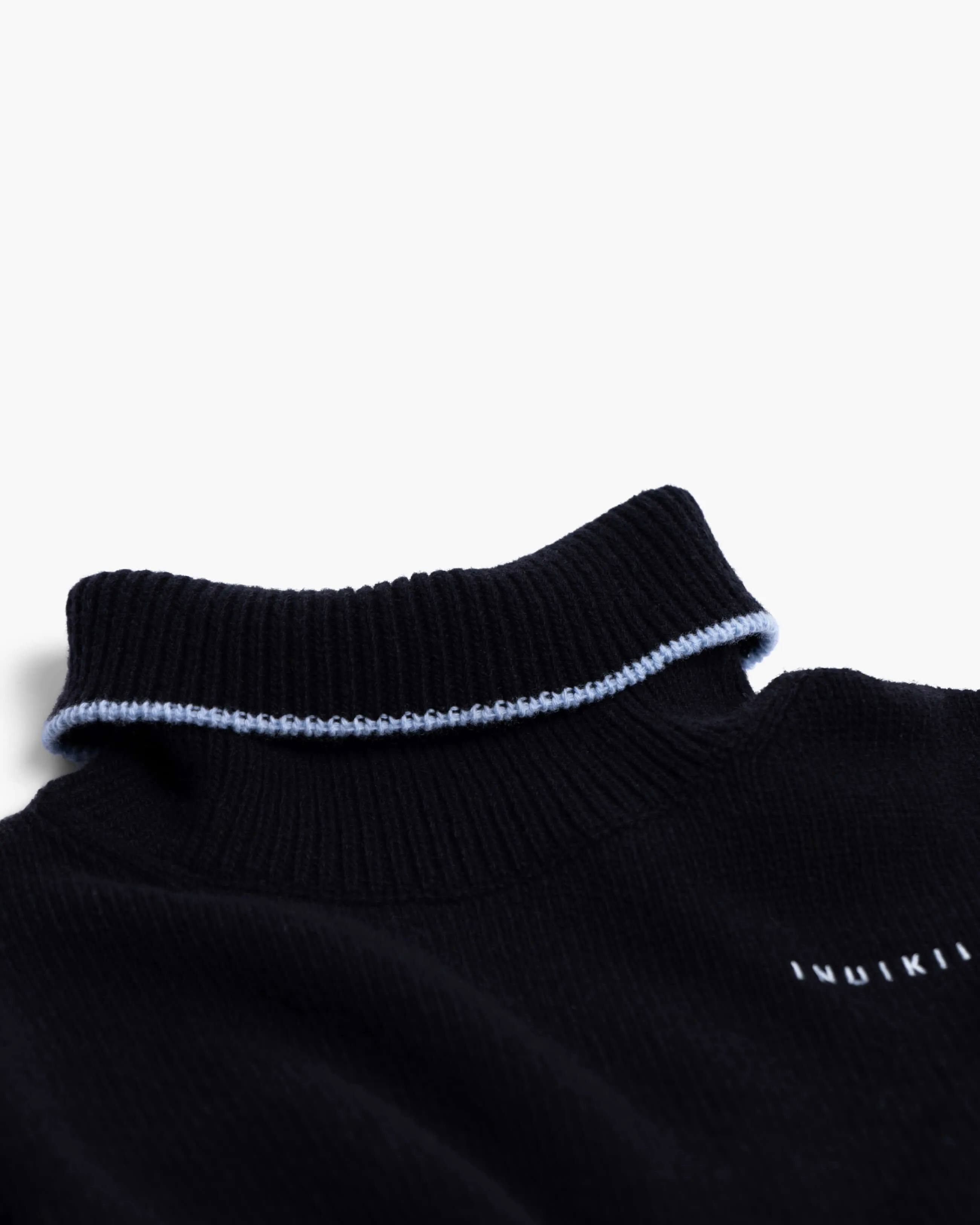  High Neck Knit Sweater Black 