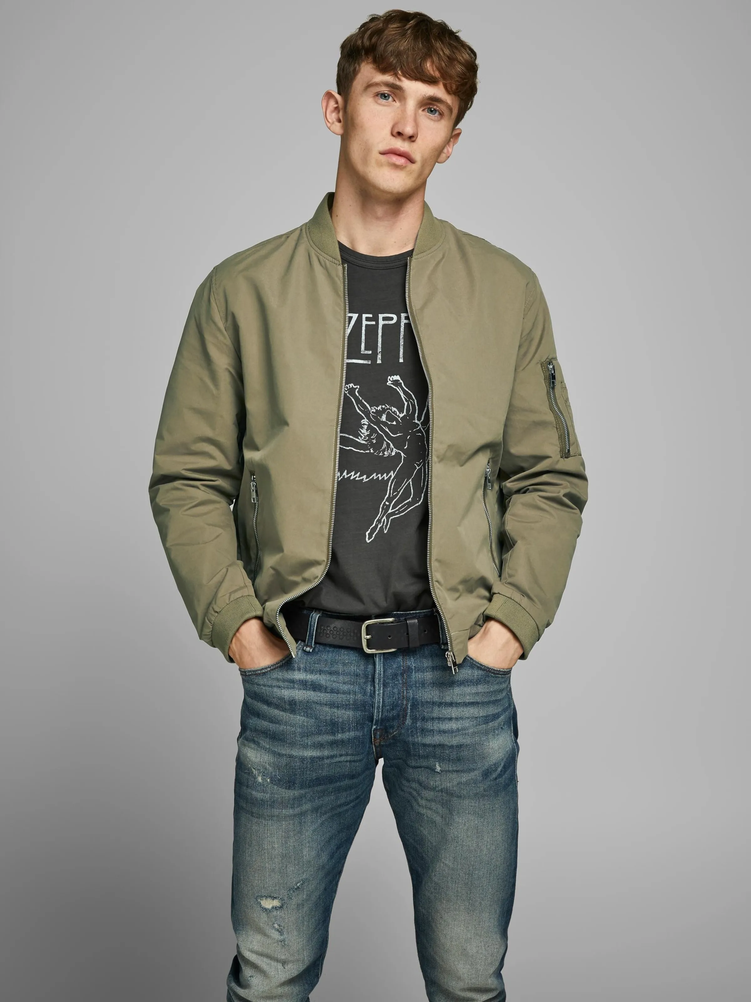 JACK & JONES Regular fit Between-season jacket 'Rush' in Olive