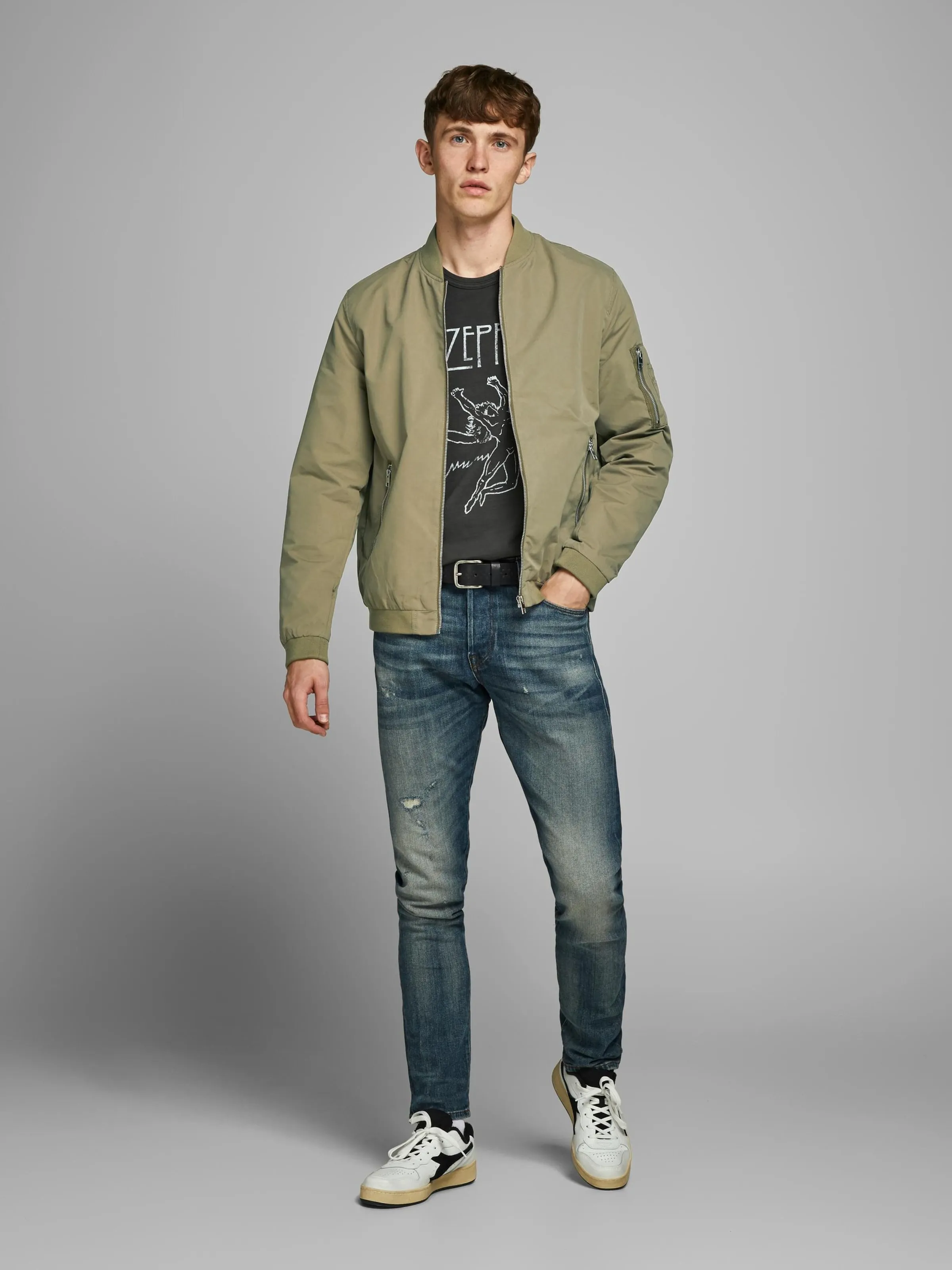 JACK & JONES Regular fit Between-season jacket 'Rush' in Olive