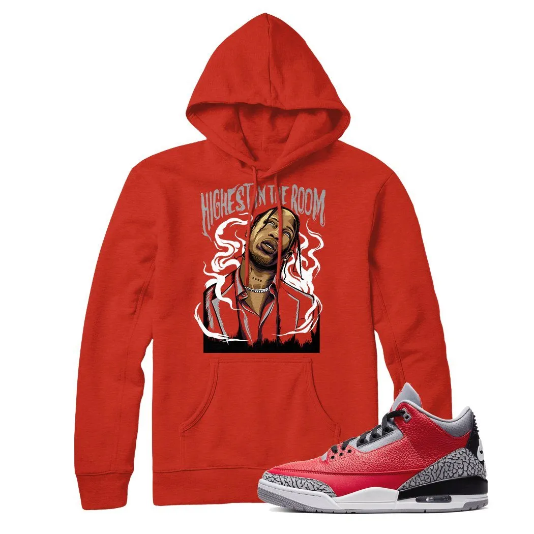 Jordan 3 Red Cement Travis Scott Hoodie