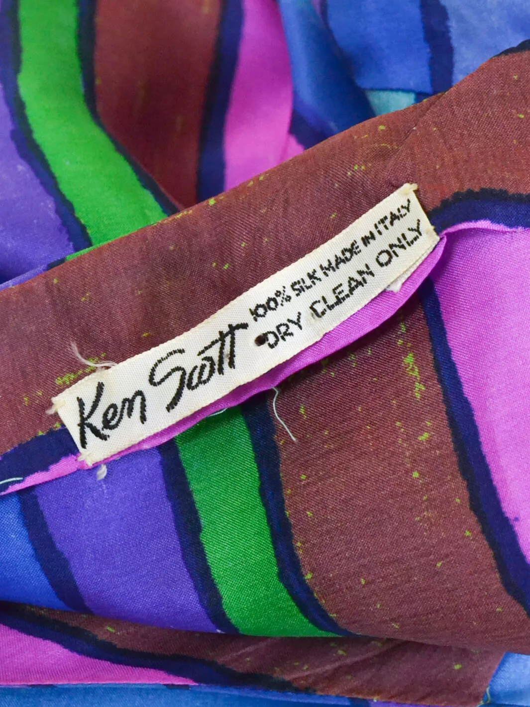 Ken Scott multicolor striped dress, 60s