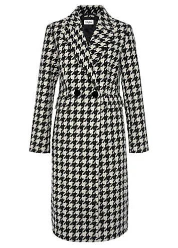 LASCANA Houndstooth Print Wool Coat | Kaleidoscope