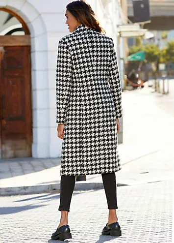 LASCANA Houndstooth Print Wool Coat | Kaleidoscope