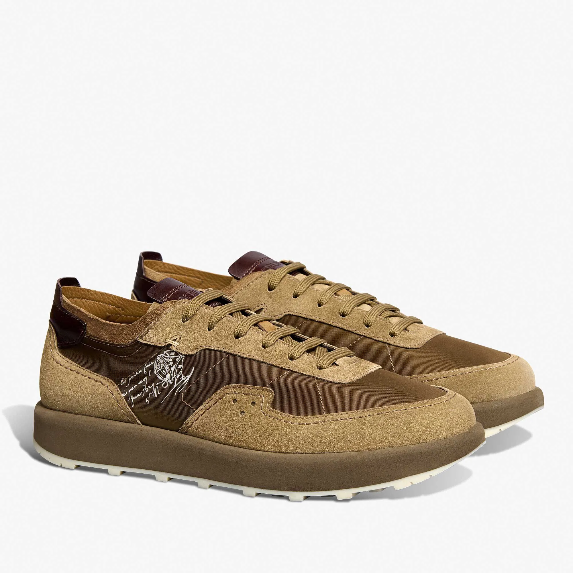 Light Track Suede Calf Leather and Nylon Sneaker