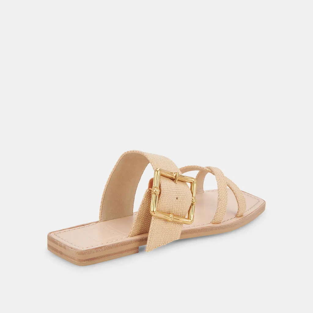 LOWYN Sandals Natural Raffia | Natural Raffia Flat Sandals– Dolce Vita 6897927651394