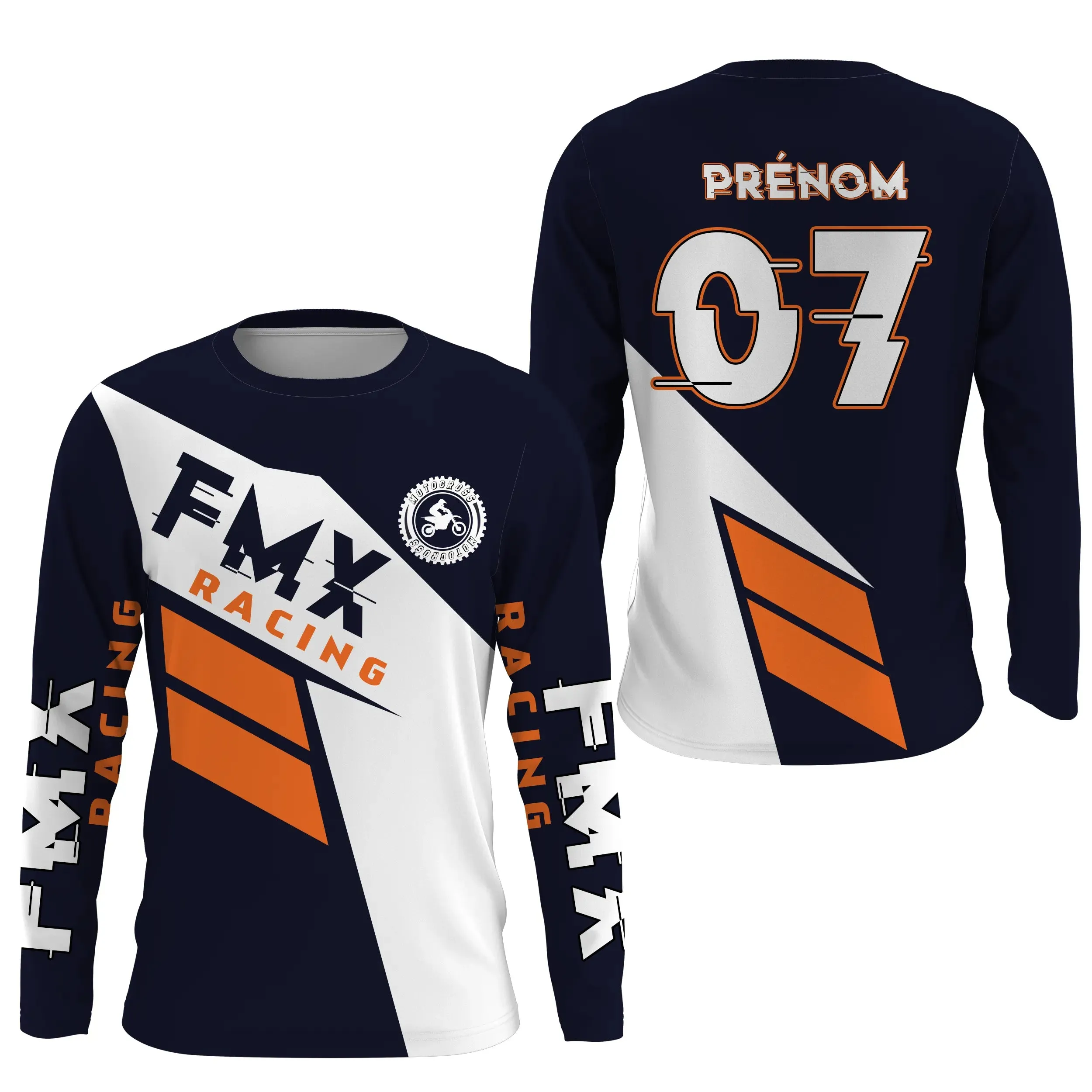 Maillot Cross Protection UV, Cadeau Personnalisé Pilote FMX, T-shirt Moto Passion - CT20122236