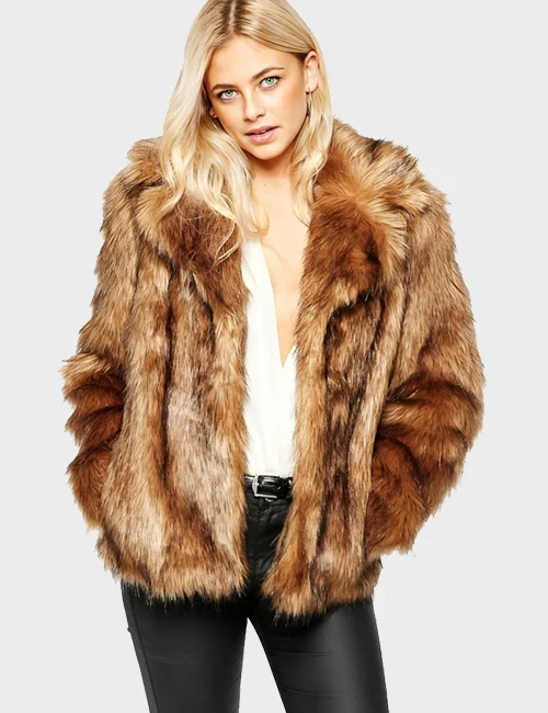 MaXXXine 2023 Halsey Fur Brown Coat