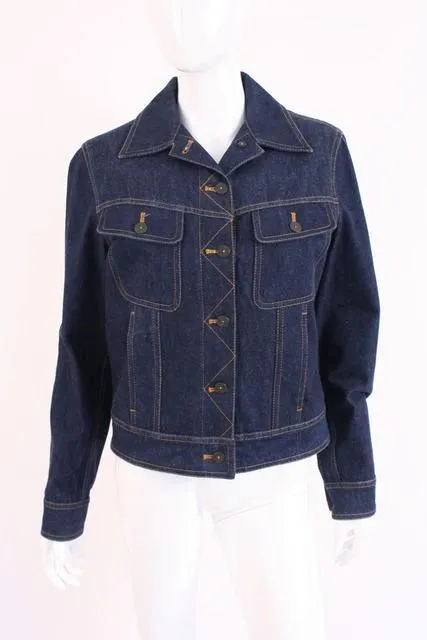 Mink Fur Lined Denim Jacket