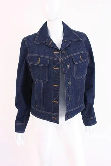 Mink Fur Lined Denim Jacket