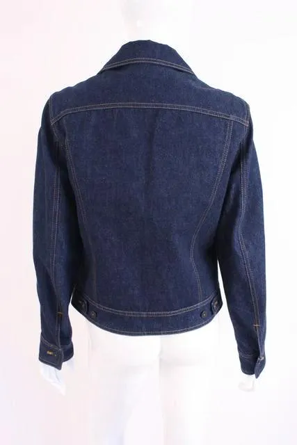 Mink Fur Lined Denim Jacket