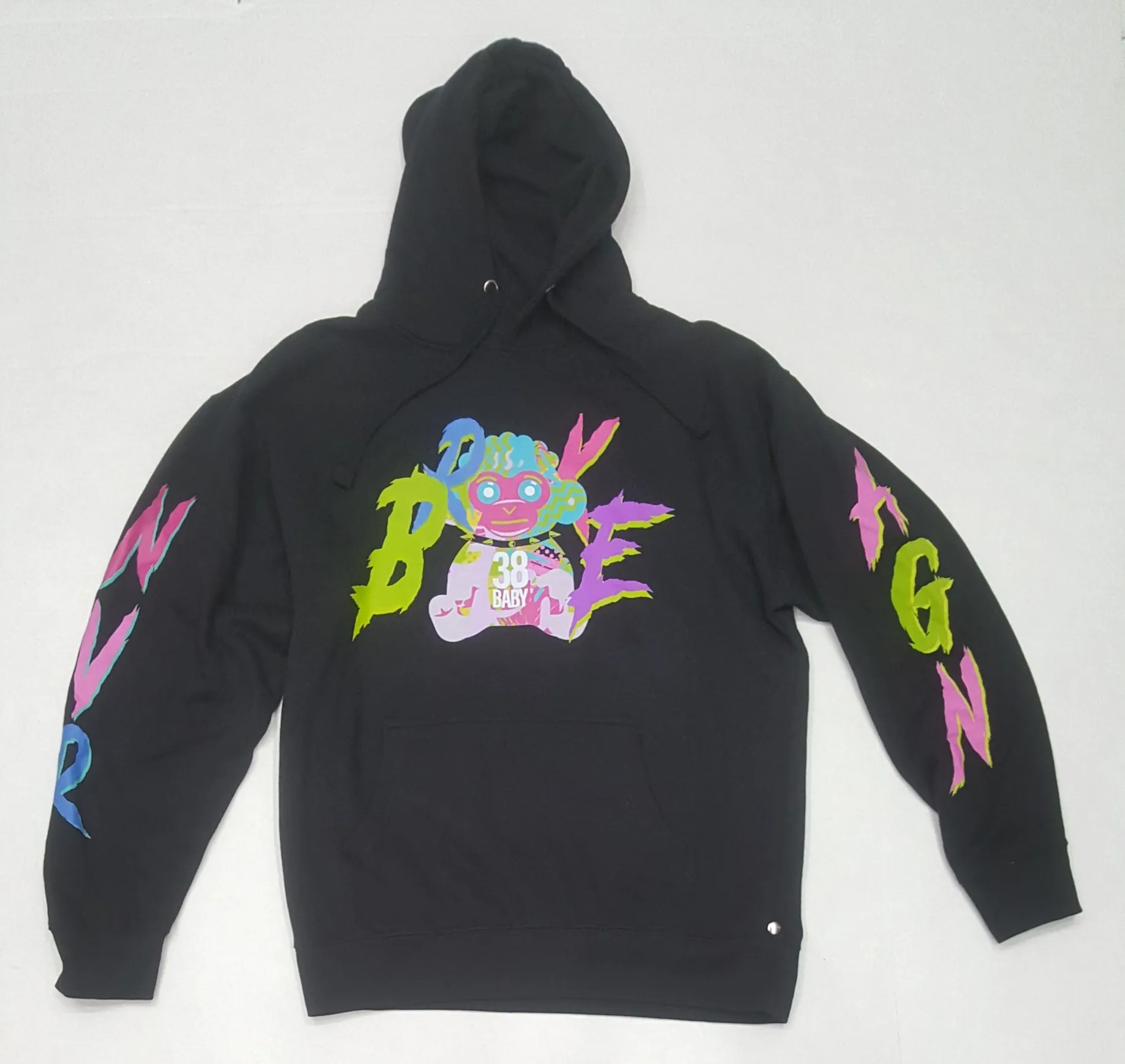 Never Broke Again Printed Monkey Hoodie