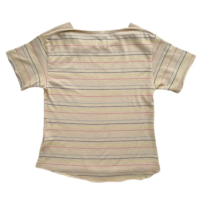 Nico Nico Child Frances Multi Striped T-shirt Cashew Yellow