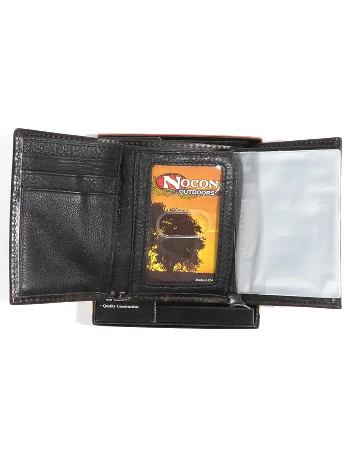 Nocona N5429902 Mens 12 Gauge Outdoor TriFold Leather Wallet Brown