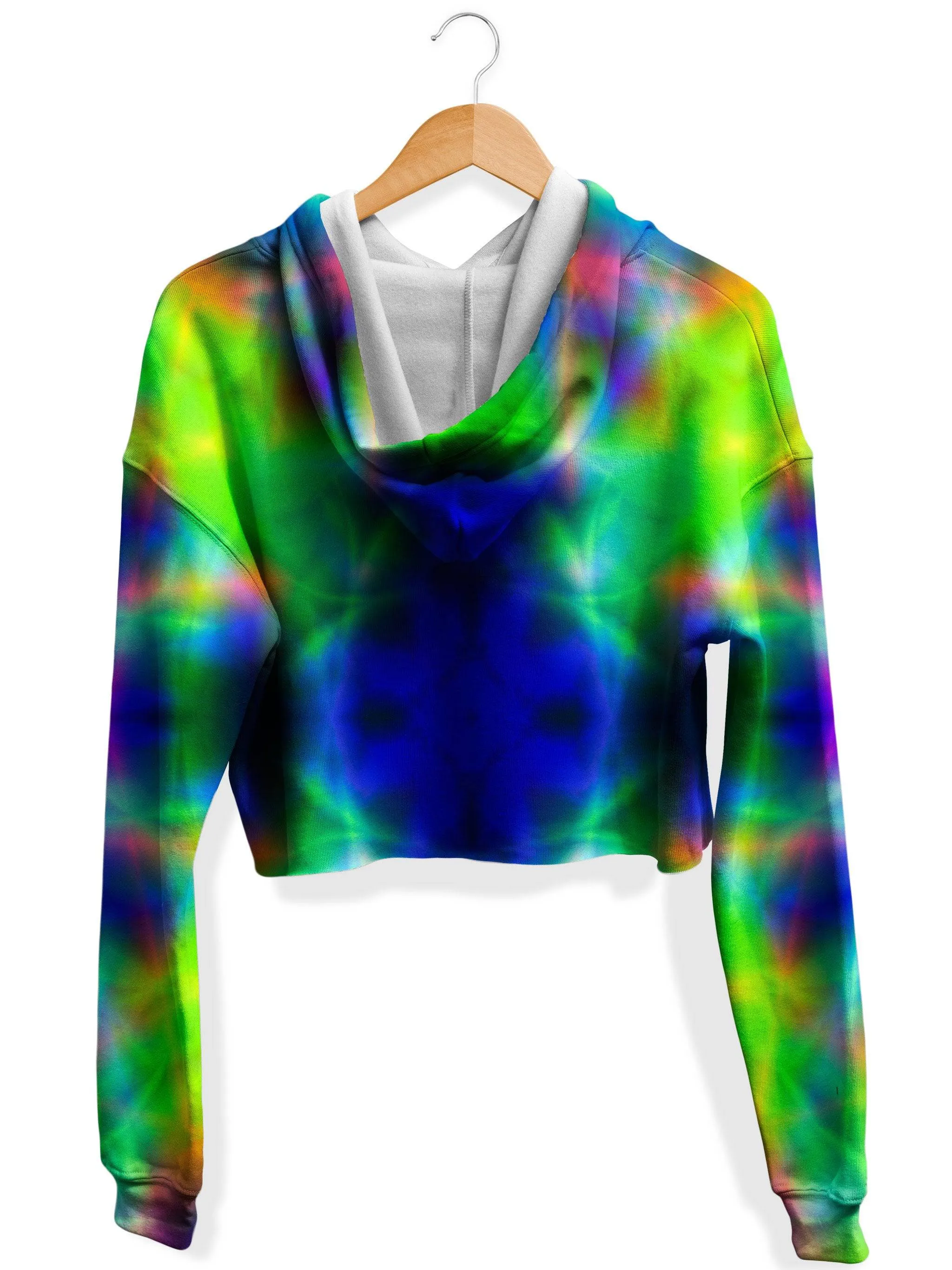 Nuclear Melt Tie-Dye Fleece Crop Hoodie