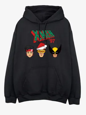 NW2 X-Men Christmas Heads Mens Black Printed Hoodie | Sweatshirts & Hoodies | George at ASDA