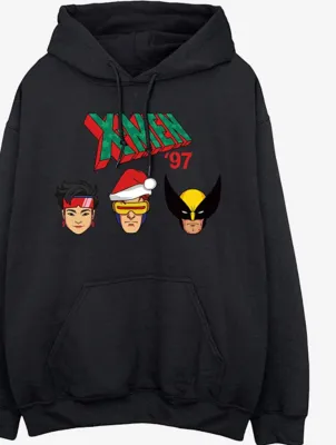 NW2 X-Men Christmas Heads Mens Black Printed Hoodie | Sweatshirts & Hoodies | George at ASDA