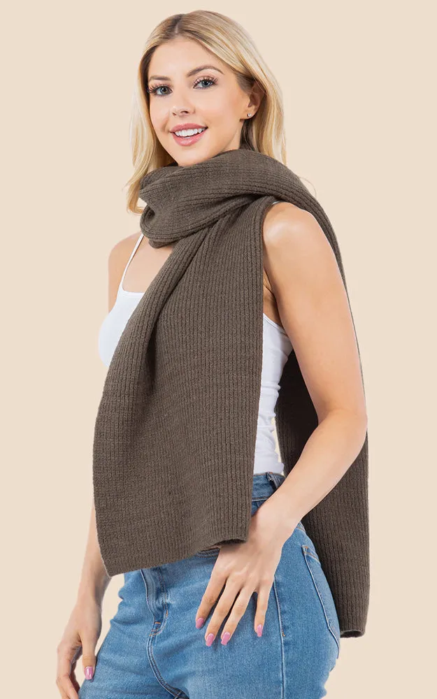 OA4275 Soft Knit Fabric Oblong Scarf