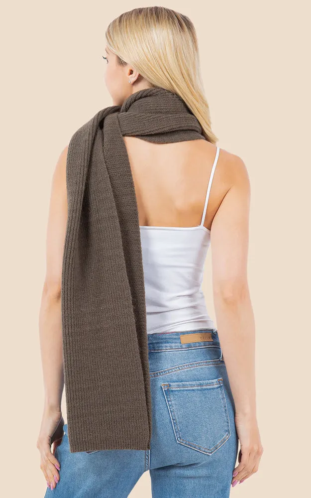 OA4275 Soft Knit Fabric Oblong Scarf