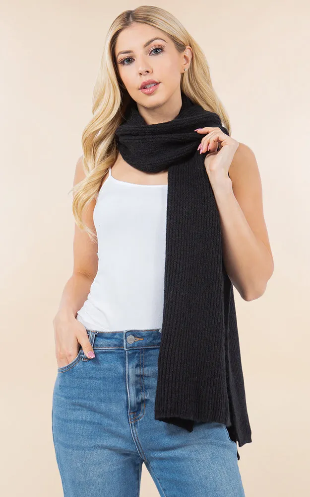 OA4275 Soft Knit Fabric Oblong Scarf