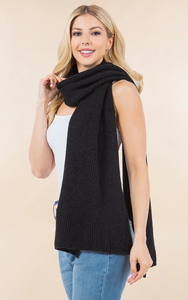 OA4275 Soft Knit Fabric Oblong Scarf