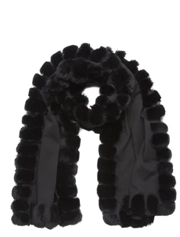 Oblong Scarf in Wool Jersey Black