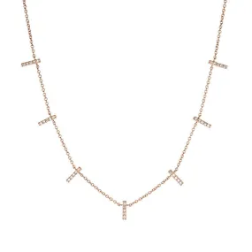 Pave Demi Stick Necklace