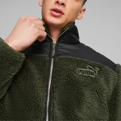 PUMA Mens Midweight Faux Fur Coat