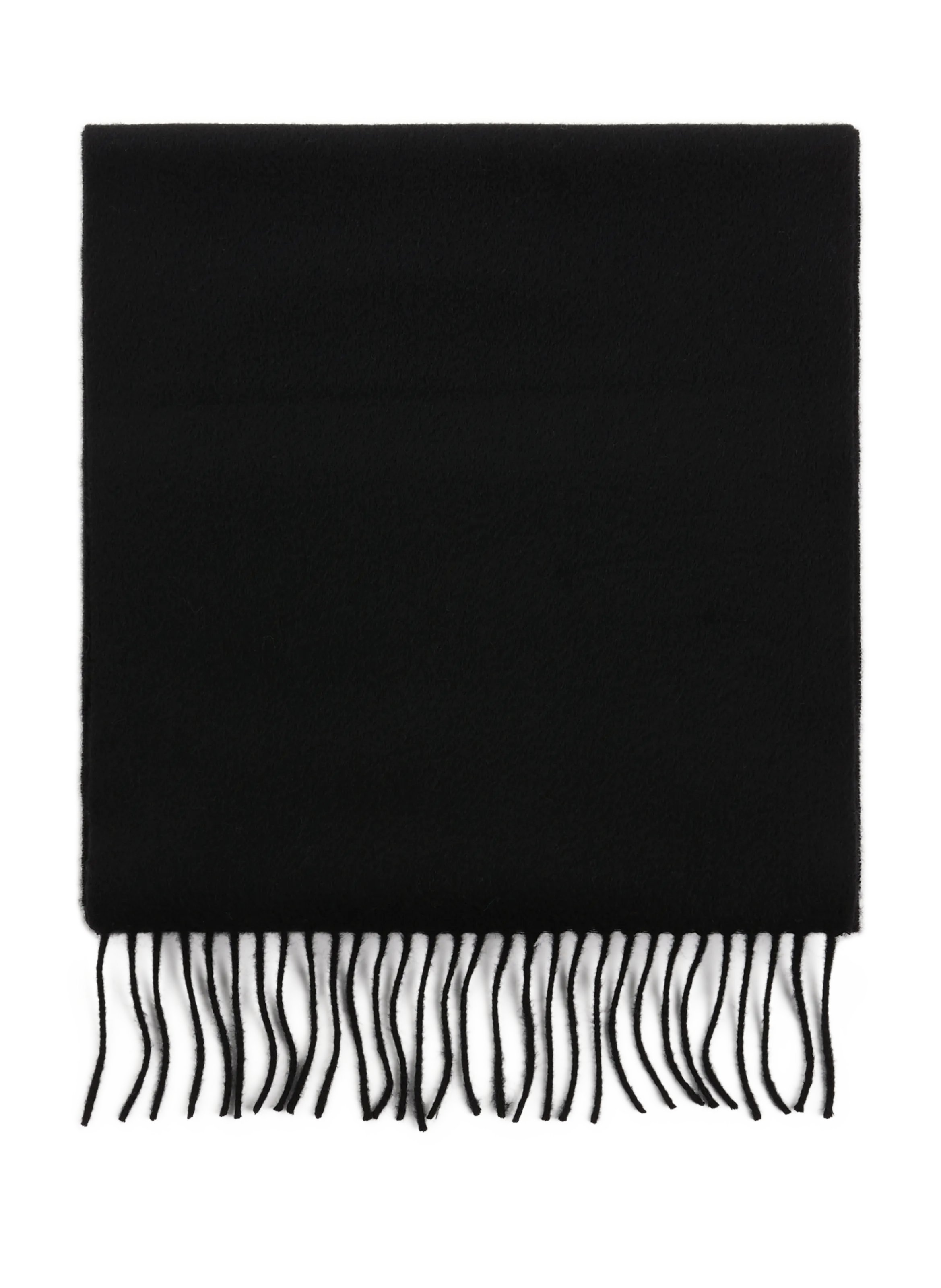 Saison 1865  Fringed cashmere scarf - Black