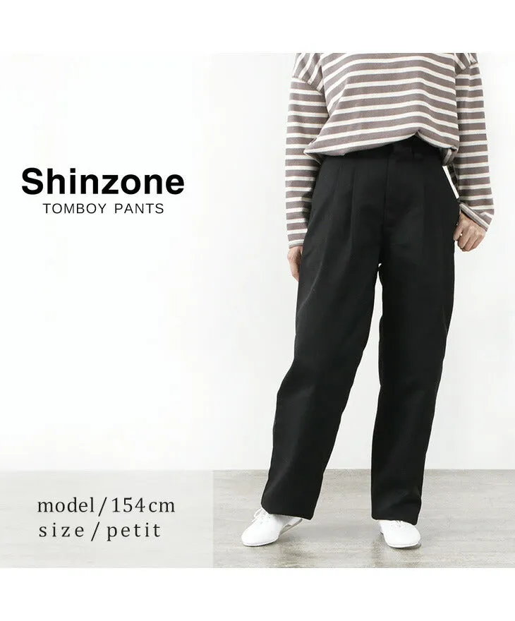 SHINZONE（シンゾーン） トムボーイパンツ / ワイドパンツ / ハイウエスト / ツータック / 日本製 / レディース / スケーターパンツ / 20AMSPA64 / TOMBOY PANTS