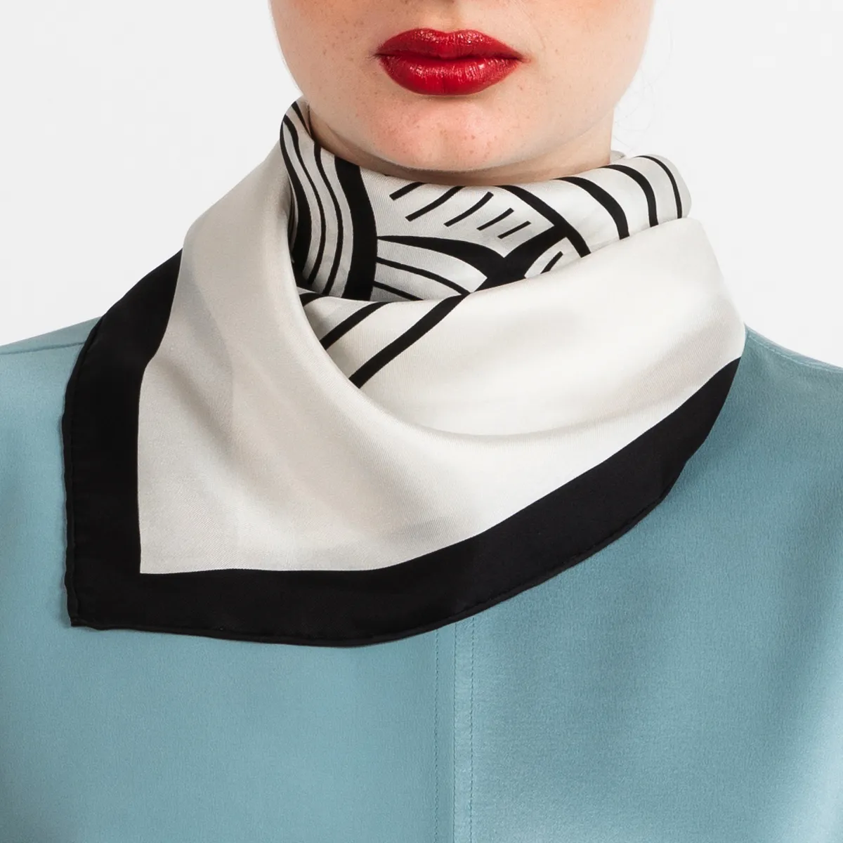 Silk Scarf - Signature Creme