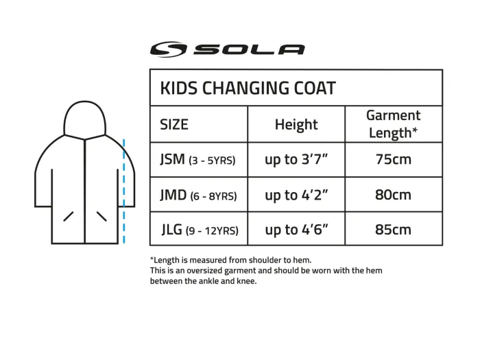 Sola Junior Waterproof Changing Coat - Black