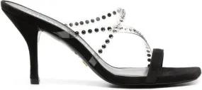 Stuart Weitzman Strapeze 85mm crystal-embellished sandals Black