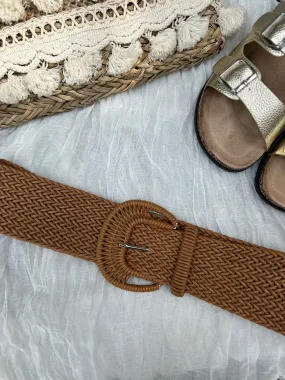 Tan Natural Weave Belt