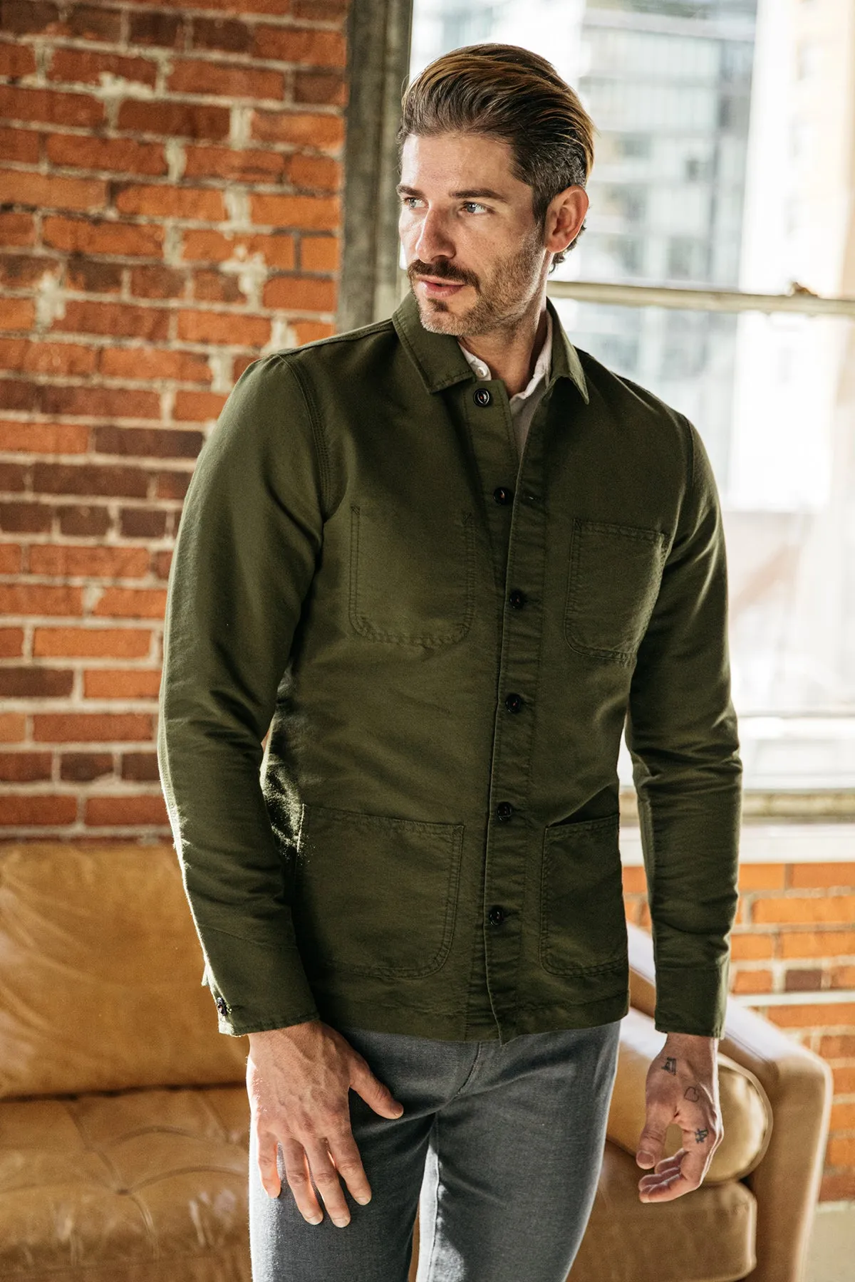 The Vise CORDURA Chore Jacket - Military Green