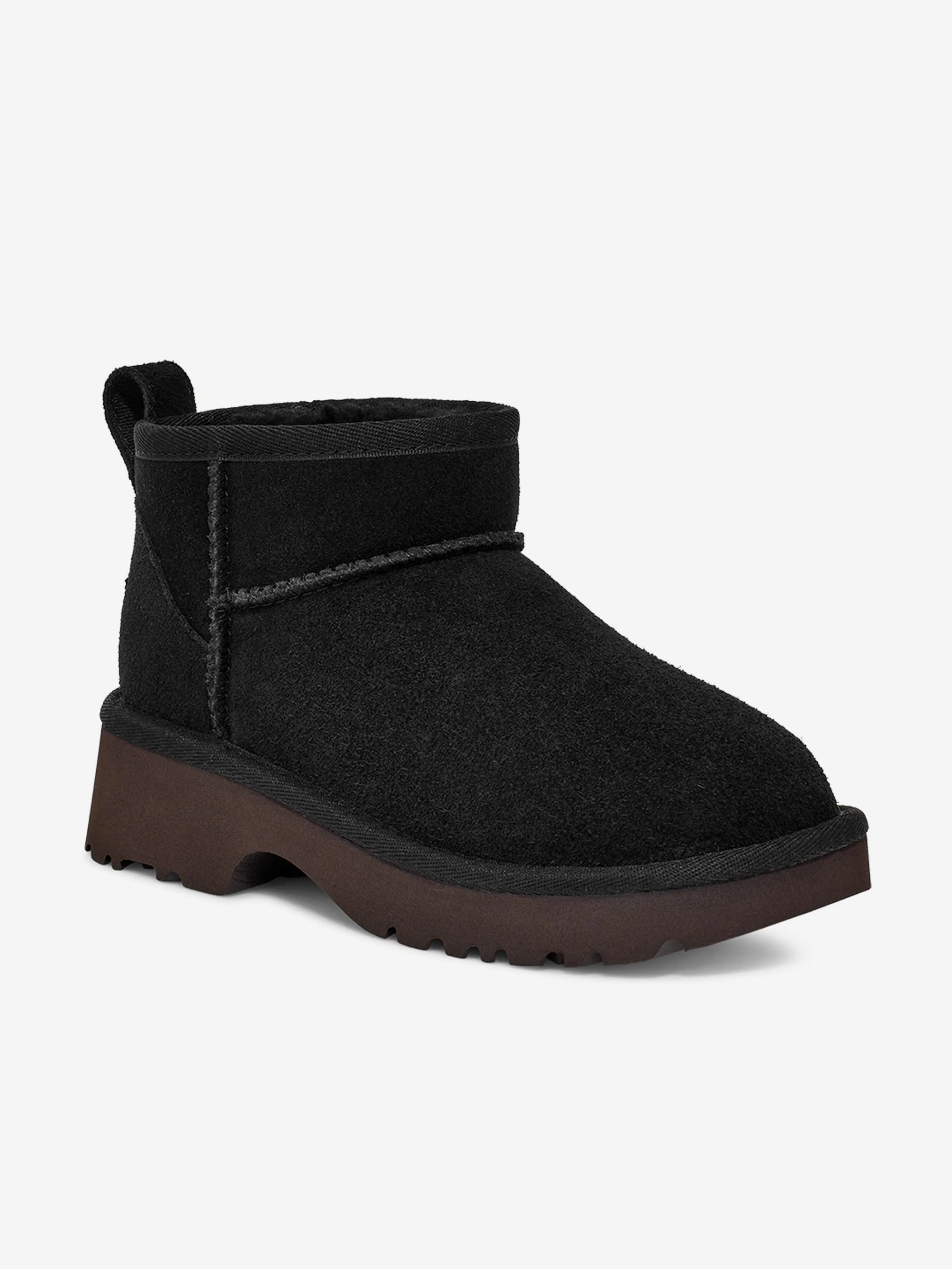 UGG Girls Classic Ultra Mini New Heights Boots in Black