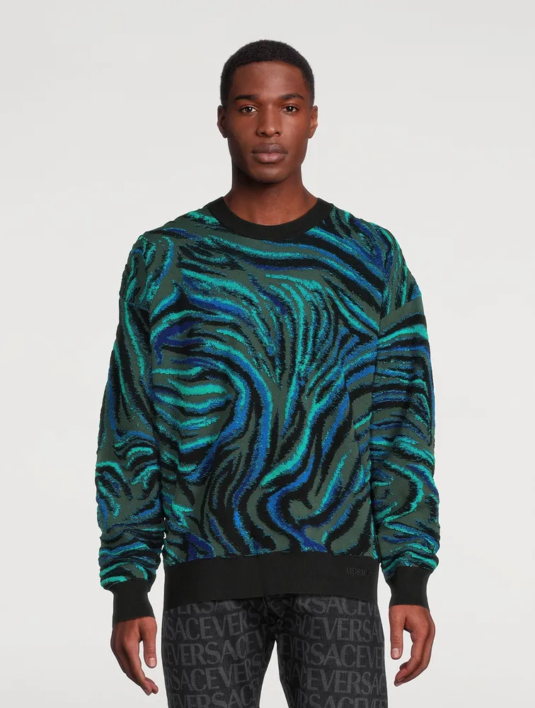 VERSACE Tiger Towel Sweater