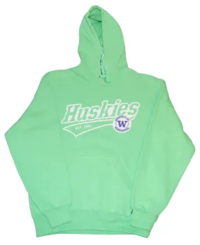 Washington Huskies Gear Lime Green Long Sleeve Hoodie Sweatshirt (S)