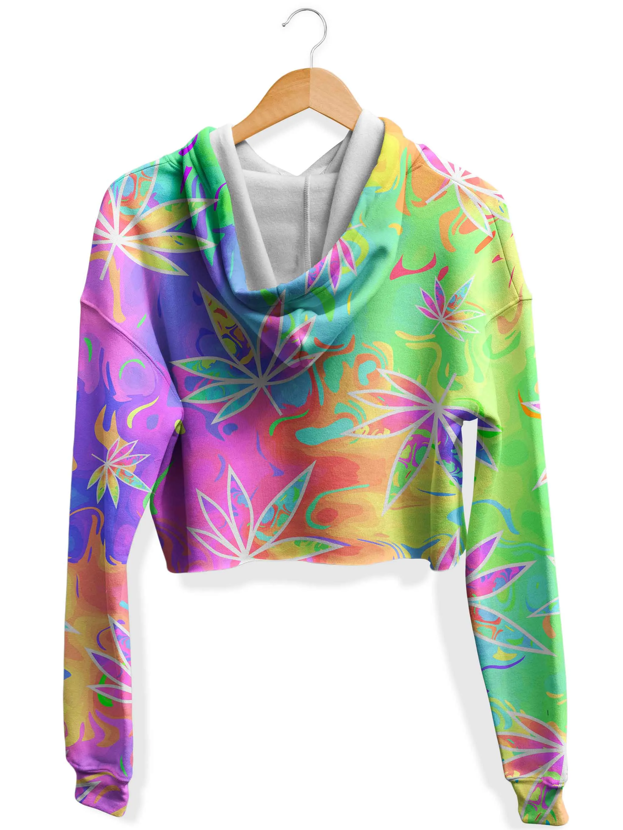 Weed Free Fall Fleece Crop Hoodie