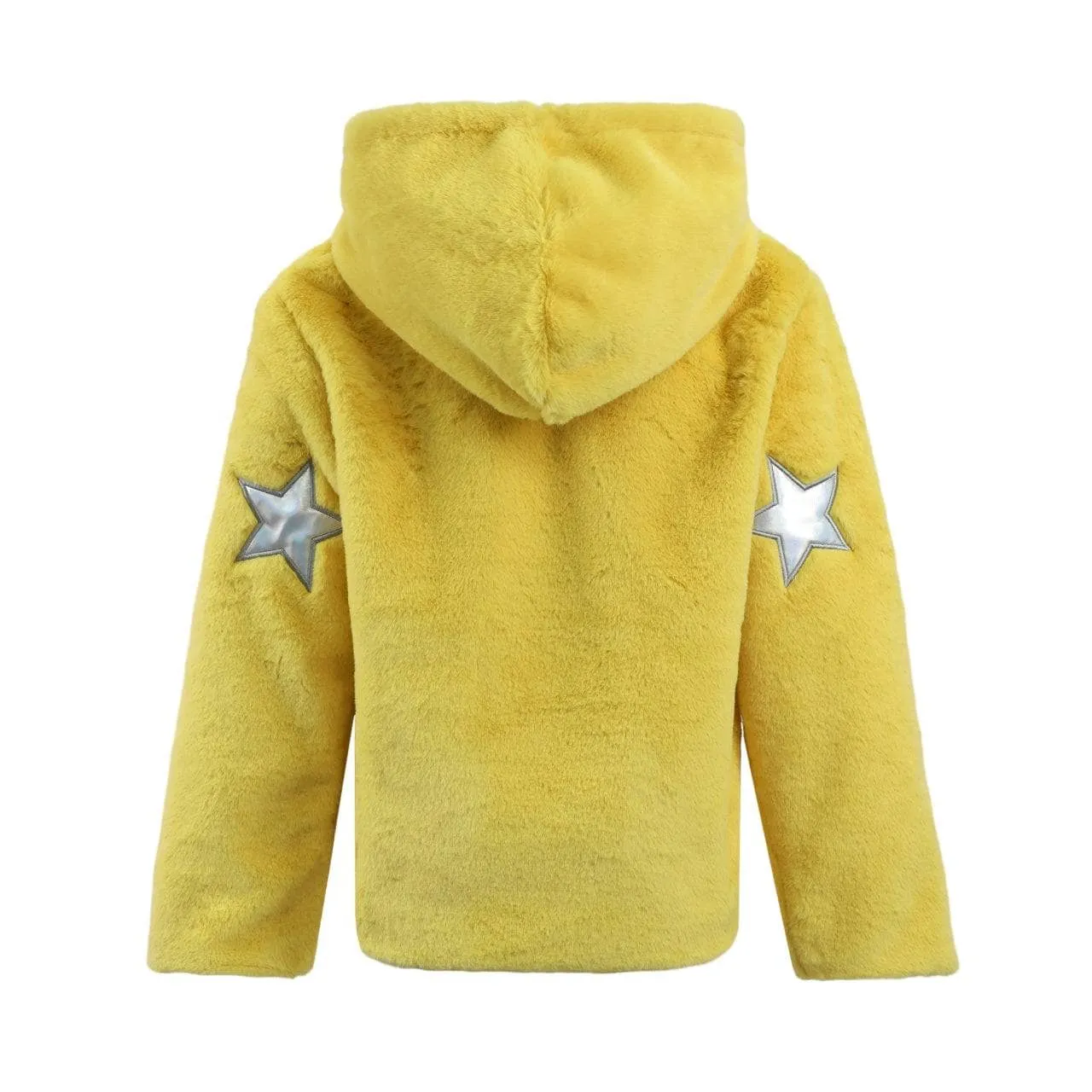 Yellow Stars Fuzzy Jacket